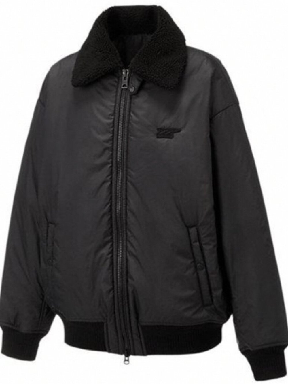 Onitsuka Tiger Black Bomber Jacket Sz S - Picture 3 of 12